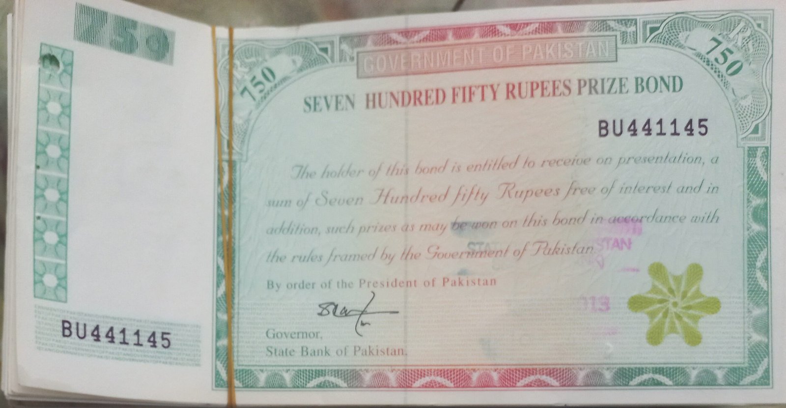 750 prize bond 3rd prize amount after tax